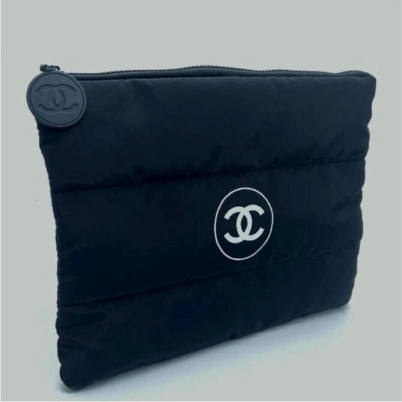 CHANEL Black Quilted Large Pouch, NWOT - Picture 8 of 11